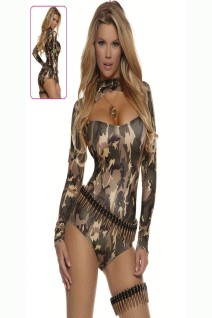 New Dreams 8371 Fantazi Body | Kamuflaj Desenli Askeri Konsept